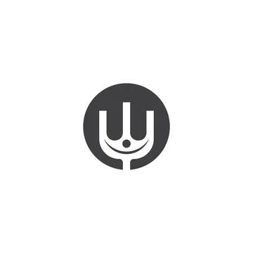 Trident Logo Template vector icon illustration design Stock Illustration