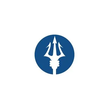 Trident Logo Template vector icon illustration design Stock Illustration