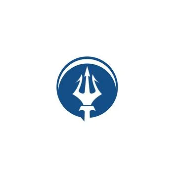 Trident Logo Template vector icon illustration design Stock Illustration
