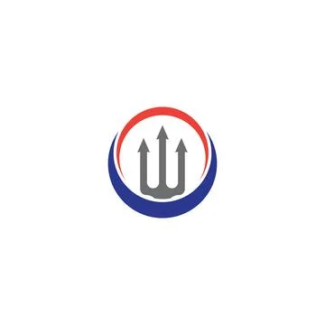 Trident Logo Template vector icon illustration design Stock Illustration
