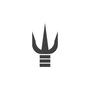 Trident Logo Template vector icon illustration design Иллюстрация