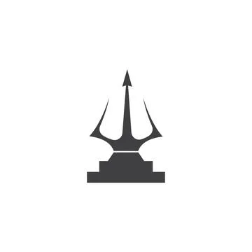 Trident Logo Template vector icon illustration design Stock Illustration