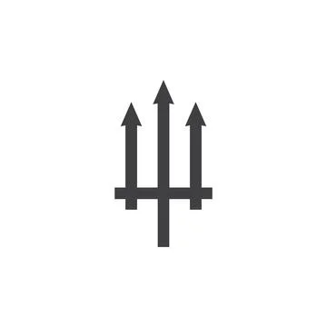 Trident Logo Template vector icon illustration design Stock Illustration