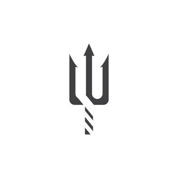 Trident Logo Template vector icon illustration design Stock Illustration