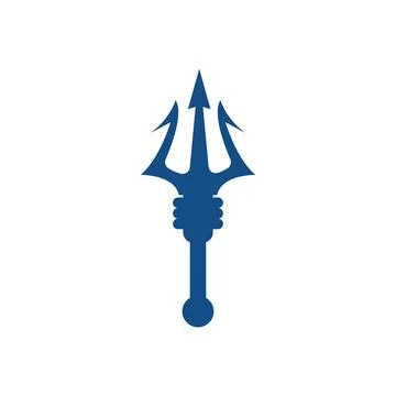 Trident Logo Template vector icon illustration design Stock Illustration
