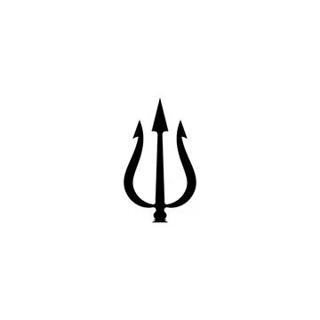 Trident Logo Template vector icon Illustrazione stock