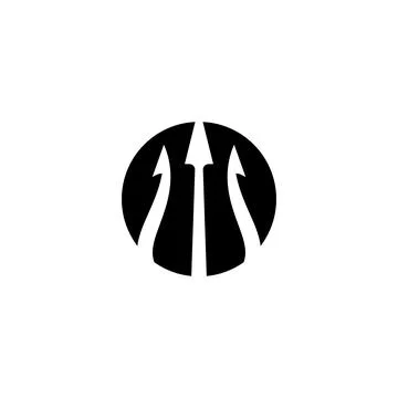Trident Logo Template vector icon Stock Illustration