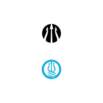 Trident Logo Template vector icon Stock Illustration