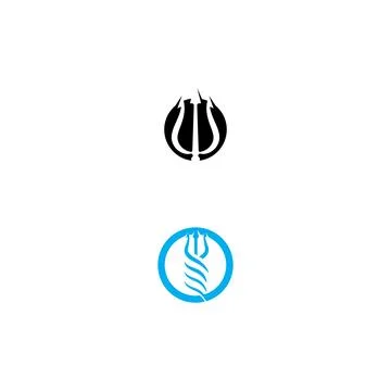 Trident Logo Template vector icon Stock Illustration