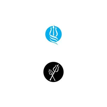 Trident Logo Template vector icon Stock Illustration