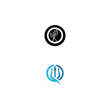 Trident Logo Template vector icon Stock Illustration