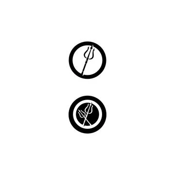 Trident Logo Template vector icon Stock Illustration