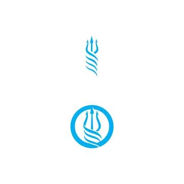 Trident Logo Template vector icon Stock Illustration