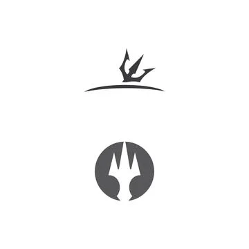 Trident Logo Template vector icon Illustrazione stock