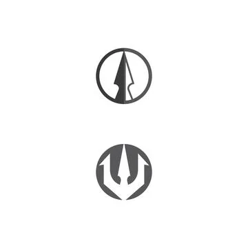 Trident Logo Template vector icon Stock Illustration