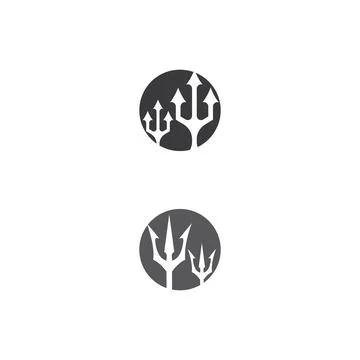 Trident Logo Template vector icon Stock Illustration