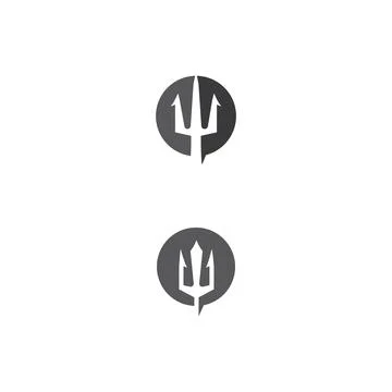 Trident Logo Template vector icon Stock Illustration
