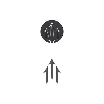 Trident Logo Template vector icon Stock Illustration