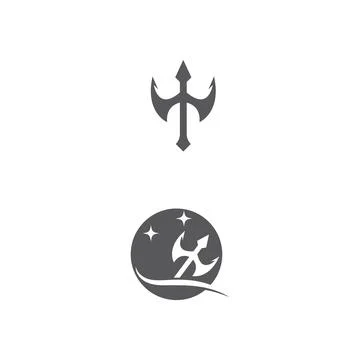Trident Logo Template vector icon Stock Illustration