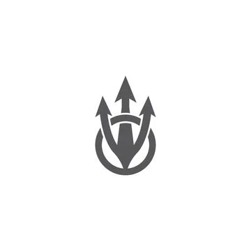 Trident Logo Template vector icon Stock Illustration