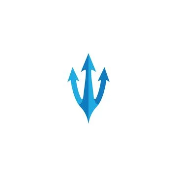 Trident Logo Template vector icon Stock Illustration