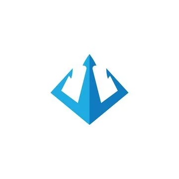 Trident Logo Template vector icon Stock Illustration