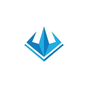 Trident Logo Template vector icon Stock Illustration