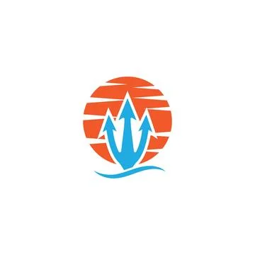Trident Logo Template vector icon Stock Illustration