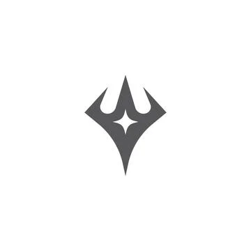 Trident Logo Template vector icon Stock Illustration