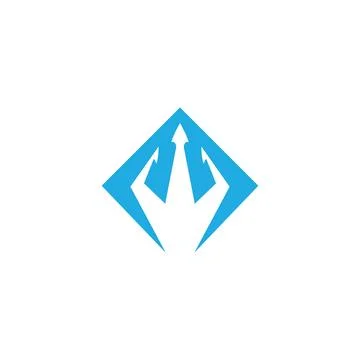 Trident Logo Template vector icon 库存插图