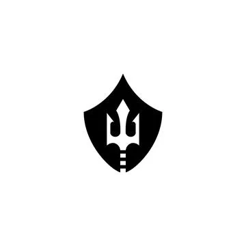 Trident Logo Template vector icon Illustrazione stock