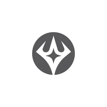 Trident Logo Template vector icon Stock Illustration