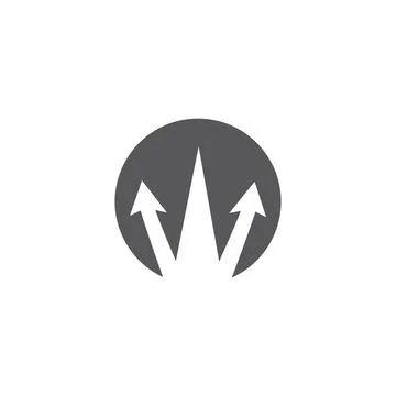 Trident Logo Template vector icon Stock Illustration