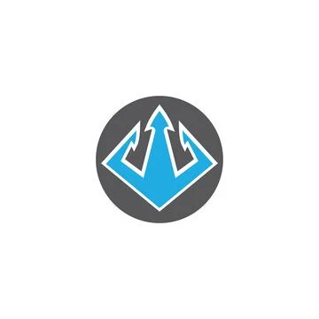 Trident Logo Template vector icon Stock Illustration