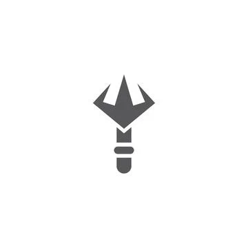 Trident Logo Template vector icon Illustrazione stock