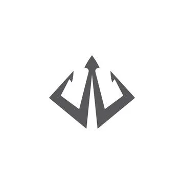 Trident Logo Template vector icon Stock Illustration