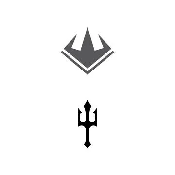 Trident Logo Template vector icon Stock Illustration