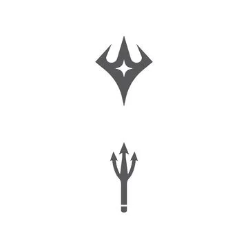 Trident Logo Template vector icon Stock Illustration