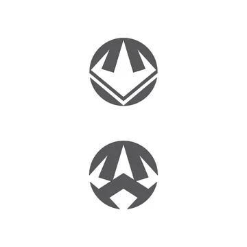 Trident Logo Template vector icon Illustrazione stock