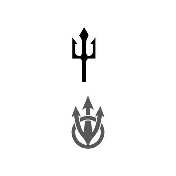 Trident Logo Template vector icon Stock Illustration
