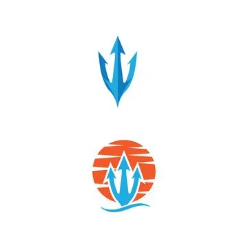 Trident Logo Template vector icon Stock Illustration