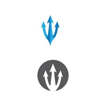 Trident Logo Template vector icon Stock Illustration