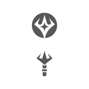Trident Logo Template vector icon Stock Illustration