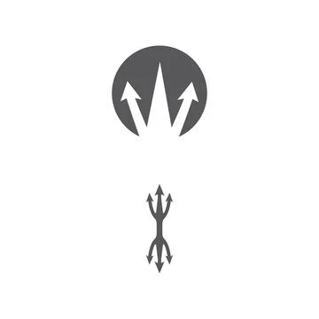 Trident Logo Template vector icon Stock Illustration
