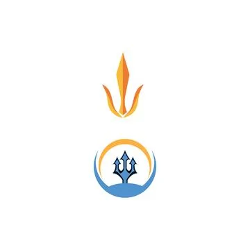 Trident Logo Template vector icon Stock Illustration