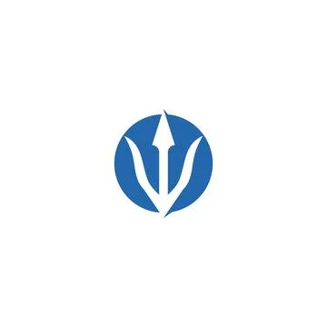 Trident Logo Template vector icon Stock Illustration