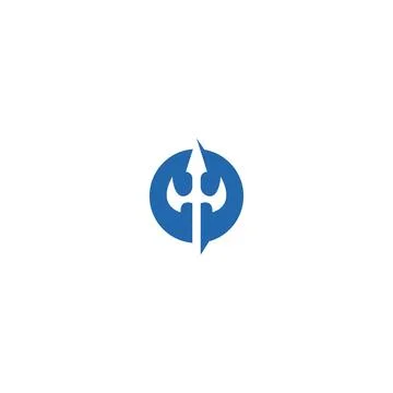 Trident Logo Template vector icon Stock Illustration