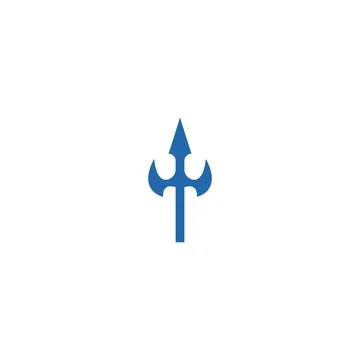 Trident Logo Template vector icon Illustrazione stock