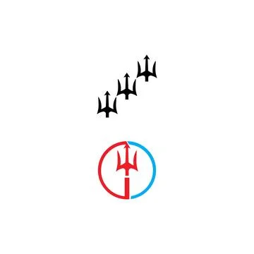 Trident Logo Template vector icon Stock Illustration