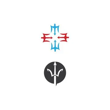 Trident Logo Template vector icon 库存插图